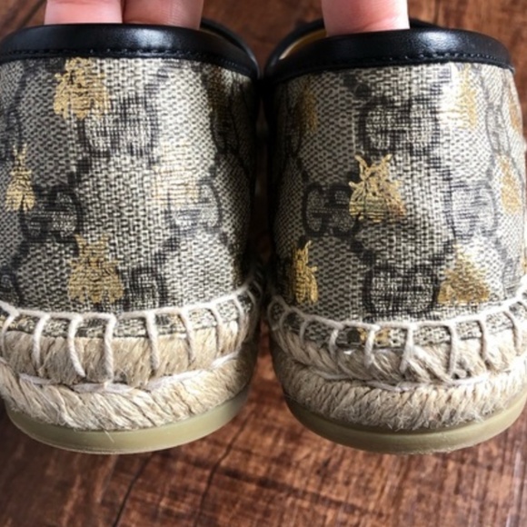 NEW Gucci GG Supreme Bees Espadrilles 37 - Picture 3 of 4